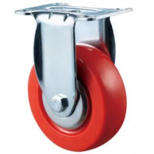 Red Caster PU Wheels For Trolley