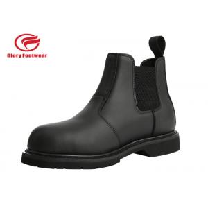 Rubber Sole  Fashion Working Goodyear Welt Safety Shoes Plastic Toe With Genuine Leather