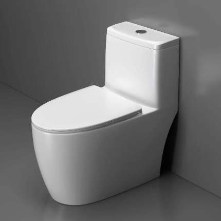 Wholesale Modern White One Piece Ceramic Toilet Bowl Dual-Flush Siphonic for Bathroom Commode WC Pot