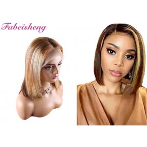 Achieve a Glamorous Look with Highlight Color Lace Front Bob Wig