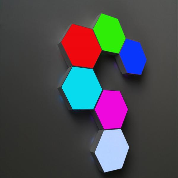 Automatic Geometry Assembly Honeycomb Wall Lamp Plug In Touch Sensitive Remote Control