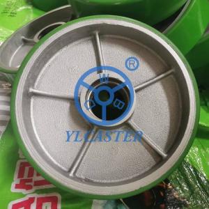 8inch Iron PU Drive Wheels 2200LBS Loading Capacity Polyurethane Wheels For Pallet Trucks