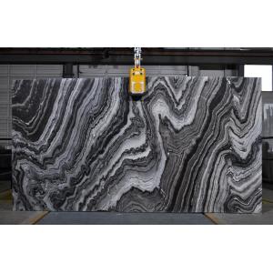 China River Wave Spray Black & White Natural Marble Tile Slab For Interior Design supplier