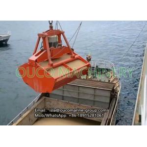 Electric Hydraulic Clamshell Grab Bucket , 12 Cubic Cargo Bulk Grab Bucket