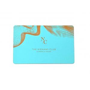 Smooth Velvet Print Logo Metal Membership Card Blue Laser Member Name