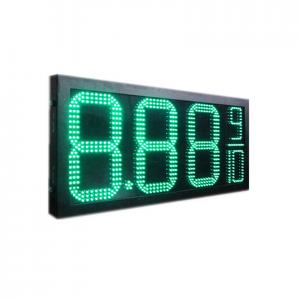 China OUTDOOR GREEN LED SIGNS PRICES WITH 12 INCH DIGITS FOR DOUBLE SIDES supplier