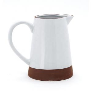 China White Ceramic Water Pitcher With Lid Custom Coffee Water Milk Pitcher Multicolored Manufacturing Jugs supplier