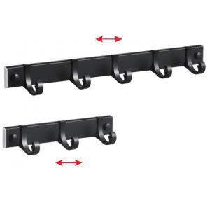 China Aluminum Alloy Wall Mounted Hooks Rack Slipable With 8 Hangers supplier