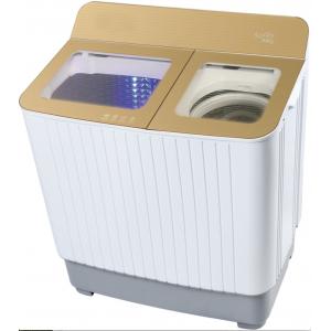 China High Efficiency Portable Washing Machine Twin Tub With Spinner Golden Glass Cover supplier