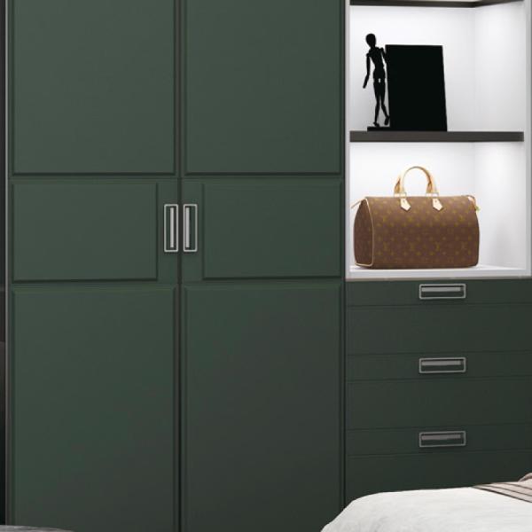 Mjmhd CYLD-002 Customizable Shaker Style Wardrobe Doors with PVC Laminate, ENF Grade Particle Board, 22mm Thickness & Aluminum Frame for Modern Closets