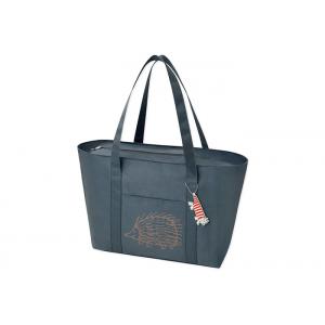 China Dark Grey Canvas Tote Bags 420D Polyester Fabri Convenient Single Shoulder Bag supplier