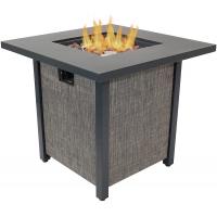 China Metal Propane Outdoor Natural Gas Firepit Modern Smokeless Square on sale
