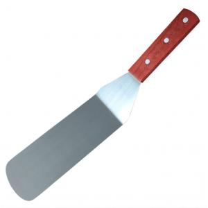 China Trail Order Pizza Shovel Of Food Turener BBQ Spatula Steak turner With Wooden Handle supplier