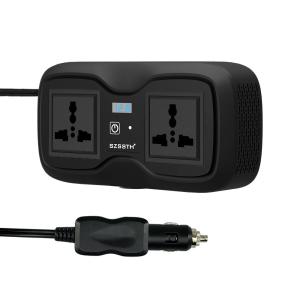 200W GaN Car Power Inverter & 100W PD Fast Charger | 12V to 110V/220V Modified Sine Wave AC + Dual USB-A/C