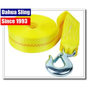 China Heavy Duty Boat Winch Strap With Safety Hook , Nylon Winch Strap Replacement supplier