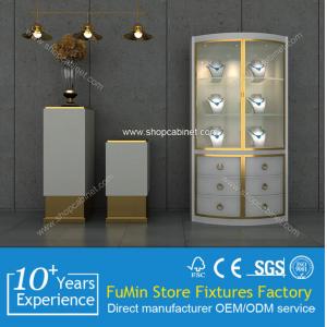 China clear logo high quality acrylic jewelry display showcase supplier