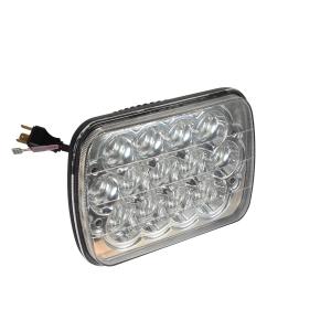 China Latest Released High/Low Beam 65W IP68 Square 5D LED Headlight/Chrome for Off-road/LED Work Light wholesale