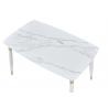 Simple Solid Wood Rectangular Marble Dining Table