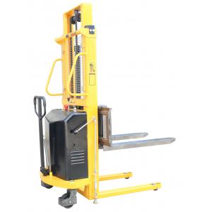 China 2.4 meters lifting 1000Kg Loading Sem Pallet Stacker , electric forklift supplier