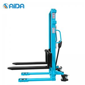 China Lifter  Hand Manual Pallet Stacker  500kg Hydraulic  Steering Wheel Protection supplier