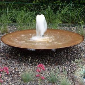 120cm Decoration Large Corten Steel Water Bowl For Garden Water Feature