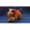 OEM Custom Plush Toy Cute Dog Wearing Santa Hat with Logo Printing or Embroidery