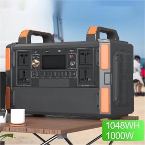 999Wh Outdoor Portable Power Station With 1000W AC Output LCD Display