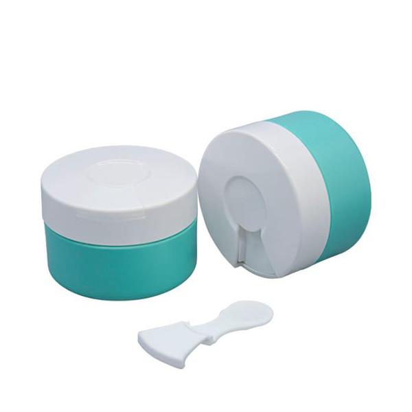 50ml プラスチック化粧クリームボトル カスタム カラー 白透明ピンク 青 ポータブル 防汚染
