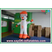 China Blow Up Cartoon Characters Orange White Inflatable Cartoon Characters Oxford Cloth With Logo on sale