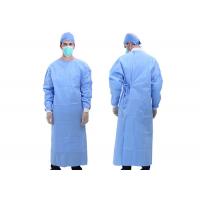 China Blue M L XL Non Woven Fabric SMS Disposable Sterile Gowns for sale