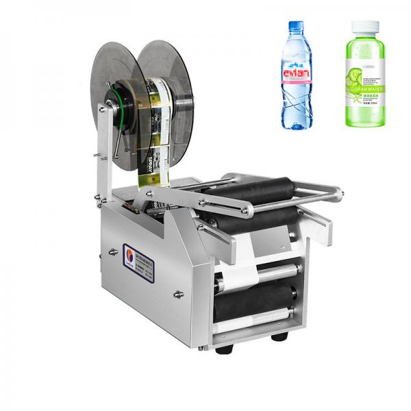 Manual Bottle Flat Labeling Machine , 1mm accuracy Self Adhesive Label