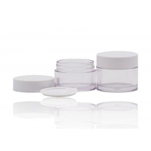 PETG Plastic Cream Jars Cosmetic Packaging With PP White Cap For Beauty Products
