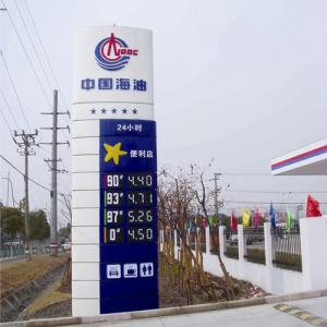 Filling Station 7 Segment Fuel Price Flip Signs Gas Price Digital Display Board