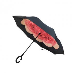 Folding Upside Down Reverse Inverted Umbrella For Car Reverse Free Handle