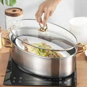 Multi Purpose Cooking Stainless Steel Fish Steamer Thickened