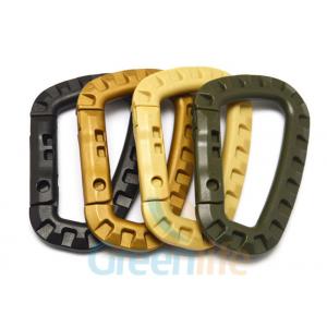 China Army Green Plastic Big Snap Hook Carabiners Customized Bone Shape 85 * 56mm supplier