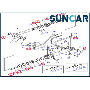 707-99-50650 Bucket Cylinder Seal Kit Service Kit Fits PC400LC-8 PC400-8 Komatsu Models Kits