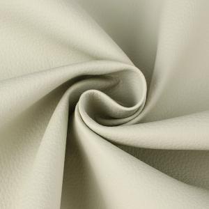 Eco Friendly PVC Leather For Furniture French Terry Base Litchi Grain Leather