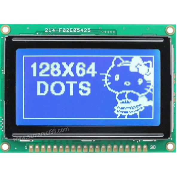 M12864N-B5, 12864 Graphics LCD Module, 128 x 64 Display, STN Blue, transmissive/negative,
