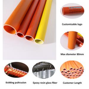 High Strength Epoxy Fiberglass Insulation Hollow Tube / Epoxy Resin Fiberglass Pipes