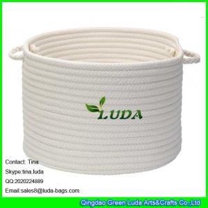 China LUDA 2015 hot sale home cotton cord storage basket white stroage bin bag supplier