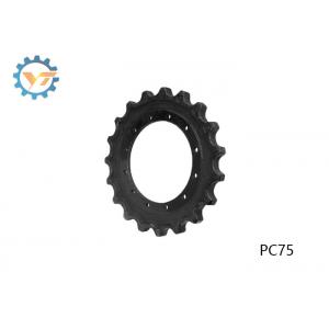 High Duty Chain Drive Sprocket Black PC75 KOMATSU Track Steel Sprocket