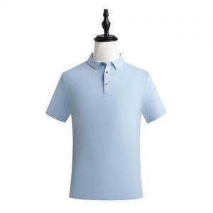 China High Grade Pure Color Mercerized Cotton POLO Shirt With Short Sleeves supplier