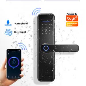 China Waterproof Smart Tuya APP Security WiFi Fingerprint Home Outdoor Gate Card Code Door Lock supplier