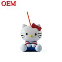 China Manufacturing Cartoon Character Custom Good Quality 3D Cute Cartoon  kitty PP Cola Cup Toy OEM Plastic/PVC/Vinyl Toy Figures on sale