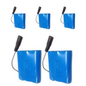 Heated Cloth Battery 3.7V 6600Ah with PCM and connector, blue PVC, fit for Searchlight, loudspeaker, led light