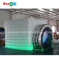 China Inflatable Party Tent White And Silver Camera Shaped Inflatable Photo Booth For Trade Show on sale