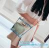 China waterproof promotional clear tote pvc handle shopping bag, PVC mat waterproof reusable tote shopping bags, summer soft p wholesale