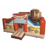China Wild inflatable western themed bouncer house PVC material inflatable farm house fun amusement park on sale