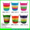 LDKZ-033 Various candy color storage basket pp tute woven home straw laundry